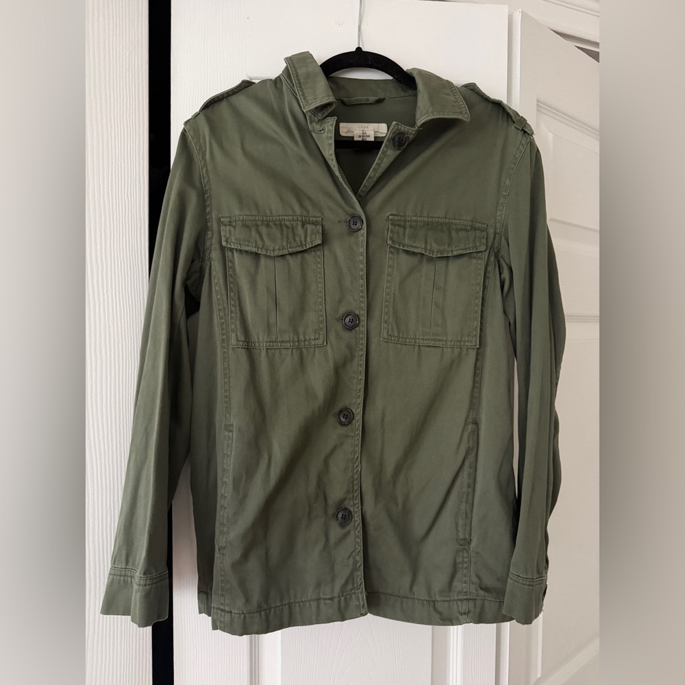 H&M Khaki olive green Utility shirt Jacket